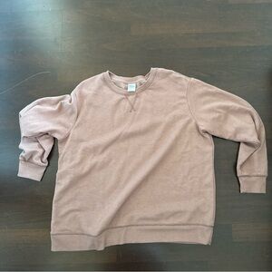 Women Blush pink Stars Above fleece Sweater XXL